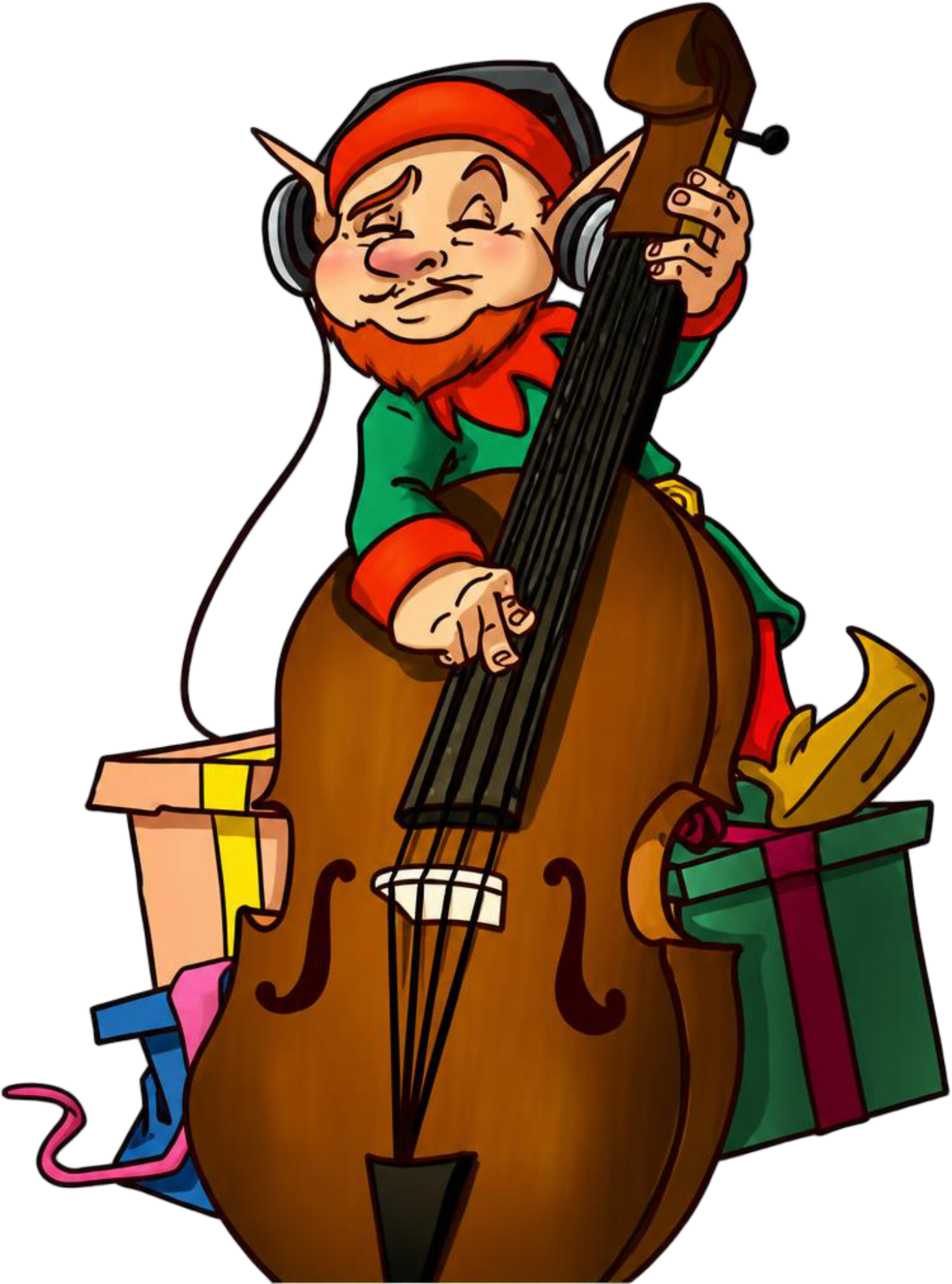 Spencer Rawlins bass player elf illustration
